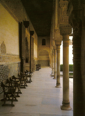 Arq, XIV, Alhambra, Patio de los Arrayanes, Galera, Granada, Espaa