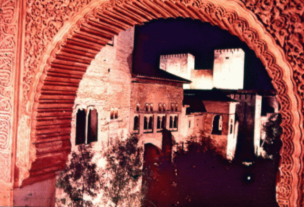 Arq, XIV, Alhambra, Torre del Homenaje, detalle, Granada, finales siglo