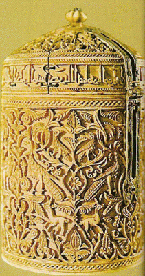 Orfebreria, X, Bote de marfil, poca de Al-Hakam II, Espaa