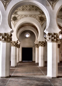 Arq, XII, Sinagoga, Santa Mara la Blanca, interior, Toledo