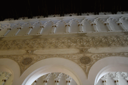 Arq, XII, Sonagoga, Santa Mara la Blanca, interior, Toledo