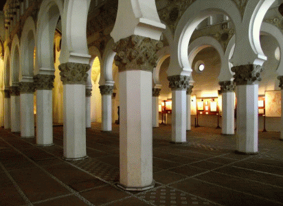 Arq, XII, Sinagoga, Santa Mars la Blanca, interior, Toledo