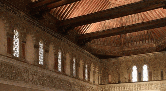 Arq, XIV, Sinagoga, Nuestra Seora del Trnsito, interior, artesonado, Toledo