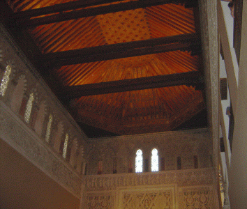 Arq., XIV, Sinagoga, Nuestra Seora del Trnsito, interior, artesonado, Toledo