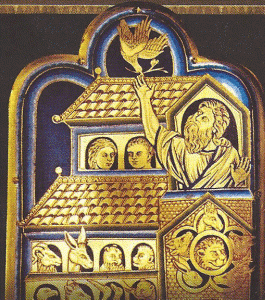Pin, XII, Miniatura, Verdn  Nicols, Arca de No, Monasterio de Klosteneuburg, Altar, Viena