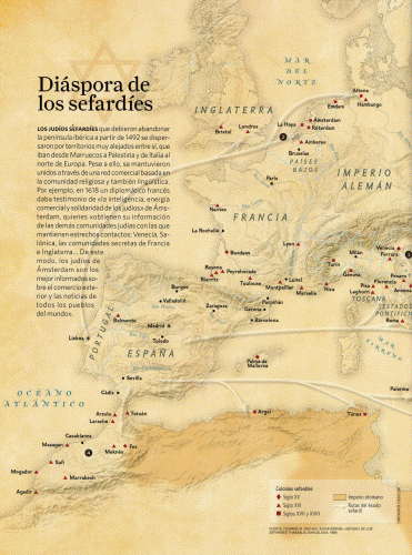 Judios XV Mapa Dispora Sefard