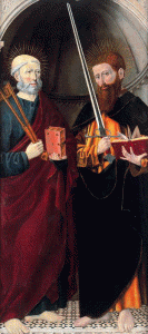 Pin, XV, Maestro de San Ildefondo, Apstoles Pedro y Pablo, M. Nacional de Valladolid, Castilla