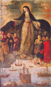 Pin, XVI, Fernndez, Alejo, Virgen de los Navegantes, detalle, Reales Alczares, Sevilla, 1503-1536