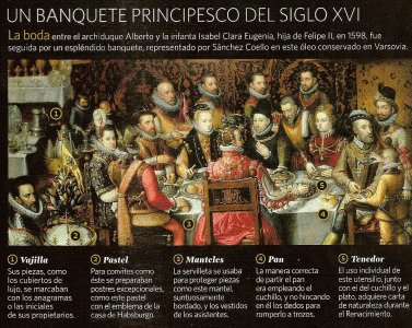 Pin, XVII,Snchez Coello, Alonso,Banquete de boda del Archiduque Alberto I y la Infanta Isabel Clara Eugenia, hija de Felipe II,Vasovia