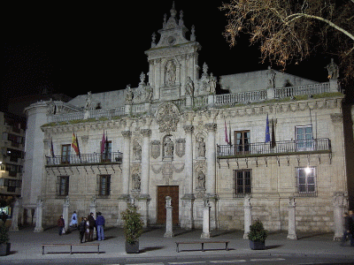 Esc, XVIII, Visitacin, fray Pedro, de la, Universidad. fachada, Barroco, Valladolid, 1714