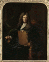 in, XVII, Retrato de Pierre Mignard, Primer Pintor del Rey,  Versalles, Francia, 1691