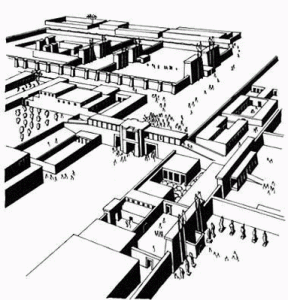 Arq, XV, DIN XVIII, Tell el Amarna, reconstruccin, ilustracin 1352-1336