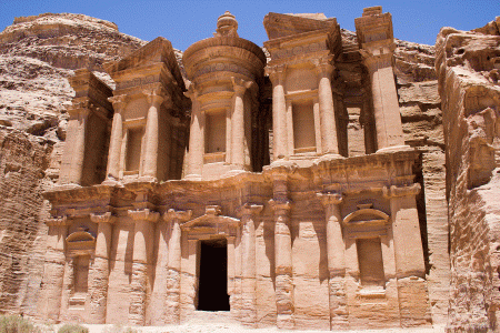 Arq, I, HEMISPEOS, Monasterio de Petra, fachada, Nabateos, Jordania