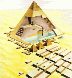 Arq, Estructura interior de una pirmide, Ilustracin,  Egipto