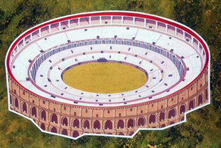 Arq, Anfiteatro romano, ilustracin