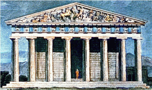 Arq, Templo, Orden drico policromado, Grecia