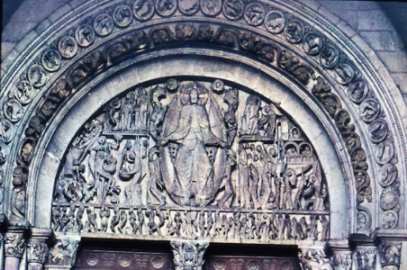 Arq, XIII, Pantocrator, Ptico occidental, Catedral de San Lzaro, Autn, Francia