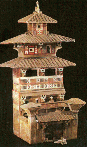 Arq, II aC., DIN Han Orientales, Maqueta de una Torre, Terracota, M. Provincial de Henan, Zhengzhou