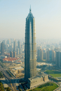 Arq, XX, Proyecto -Firma USA  Skidmore Owing y Merril- y Boada, Thomas, JIN MAO TOWER, Shangai, 421m., China,1977
