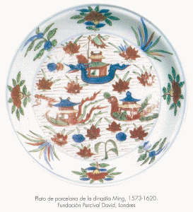 Cermica, XVI-XVII, DIN Ming, Plato, Porcelana, F. Percival David, Londres, 1573-1620