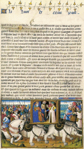 Escritura, XV, Boucicaut, Maestro, Libro de las Maravillas de Marco Polo, Kublai Kam en Silla, Fancia