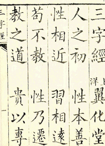 Escritura, XX, DIN Qing, Libro de los Tres Caracteres, American Museum of National History, N, York
