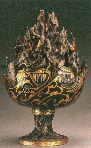 Orfebrera, III aC., DIN Han Occidentales, Perfumador en Forma de Montaa, M. Provincial de Hebei, Shiji