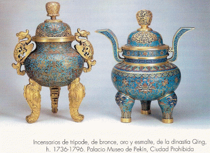 Orfebrera, XVIII, DIN Qing, Incensarios de Trpode, Pekn, 1636-1911