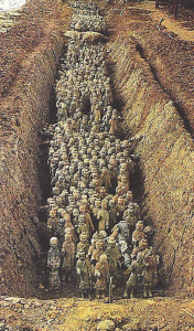 Esc, III aC., DIN Han, Guardianes, Terracota, Tumba Imperial, M. Xuzhou, provincia de Jiiangsu
