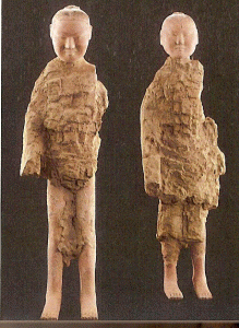 Esc, III aC., DIN. Han Occidentales, Dos hombres, Terracota, M. Arqueolgico de Yangling, Shaanxi