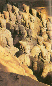 Esc, III aC., DIN Qin, Soldados en formacin de combate, Terracota, Primer Emperador Qin