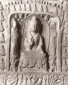 Esc, IV-VI, DIN Wei Septentrionales, Estelas de Buda Sakyamuni, Piedra, M. del Bosque de las Estelas