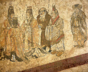 Pin, VIII, DIN Tang, Embajada Extranjera, Mural, M. Histrico d, Sahanxi, 796