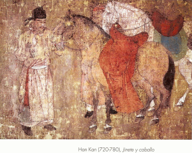 Pin, VIII, DIN Tang Han Kan, Jinete y Caballo, 720-780 