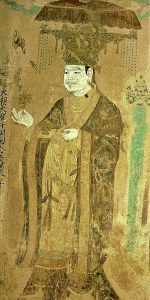 Pin, X, Cinco Dinastas, Rey de Khotan, Fresco de la Gruta 98, Mogao, Dunhuang, Gansu 920