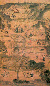 Pin, XI, DIN Son Meridionales, Li Gonglin Llegada a la Comunidad, Seda, M. de Nankin, Jiansu