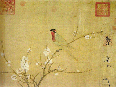Pin, XI-XII, DIN Song, Song Huizong, Periquito  de Cinco Colores, Seda, Museum of Fine Arts, Boston, USA