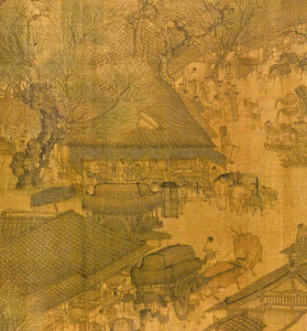 Pin, XII, DIN Song Septentrionales, Zhang Zeduan Remontando el Ro en Da de Fierta, Seda, M. Palacio Imperial, Pekn