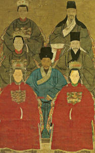 Pin, XVI, DIN Ming, Retrato de Familia, Seda, Metropolitan Museum, New York, USA