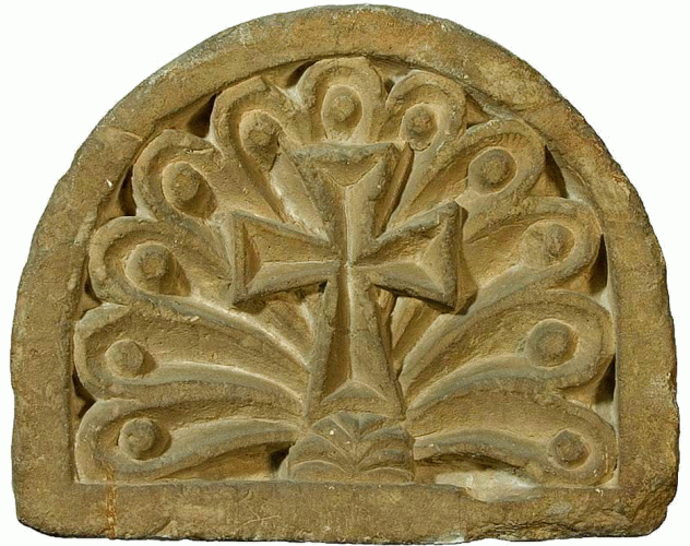Esc, VII, Cruz sobre Concha de Perlas, Copta, Egipto