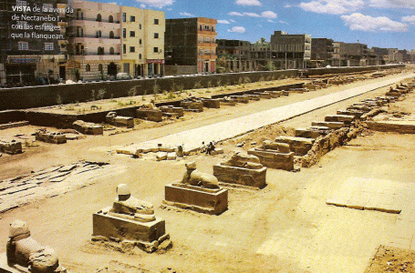Art, Egipto, IV, DIN XXX, Avenida de las esfinges, Une Luxor y Carnac, Nectanebo I, 380-362