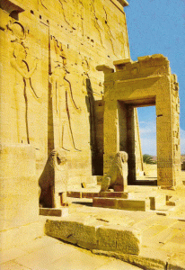 Arq, Egipto, IV, DIN XXX, Templo de Fil, fachada,  Nectanebo I, 380-3 362 aC