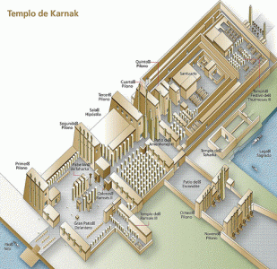 Arq, Egipto, Templo de Amn, Karnak, Tebas, 2200-360 aC.