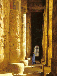 Arq, Egipto, XII, XX, Templo de Medinet Habu, Sala hipstila, frente a Tebas, Ramss III, 1184-1153 aC.