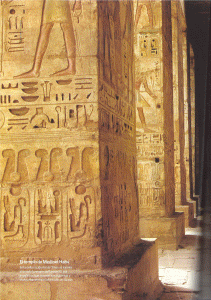 Arq, Egipto, XII, DIN XX, Templo de Medinet Habu, Sala hipstila, frente a Tebas, Ramss III, 1184-1153 aC.