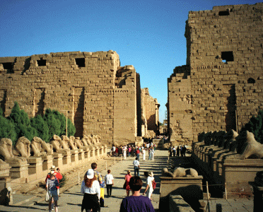Arq, Egipto, XIII DIN XIX, Templo de Amn, Avenida de las esfinges y pilonos, Luxor, Ramss II, Tebas, 1279-1213 aC.  
