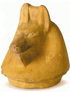 Alabastro, VII-VI, DIN XXVI, Canop de Uahibremenekhib con cabeza de Duamutef, M Loubre, 664-525