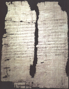 Escritura, I aC. Ordenanza Real, Economa, Compensacin a un amigo, papiro, Cleopatra VII, 51-30 aC.