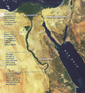 Mapa, El Nilo, Valle