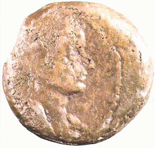 Numismtica, I aC., Moneda-Esfinge de Cleopatra VII, 51-30 aC.